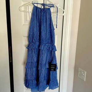 Lulu’s Downright Darling Blue ruffle dress. Small